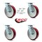 Service Caster 8 Inch Poly on Aluminum Swivel Caster Set with Roller Bearing and Swivel Lock SCC-30CS820-PAR-BSL-4 - alternate 4